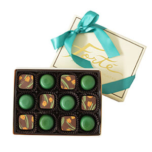 Web Spring Truffles collection featuring organic rosemary herbs and smooth dark and white truffles