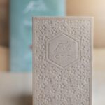 White chocolate espresso bar unwrapped showing lovely flower mold pattern